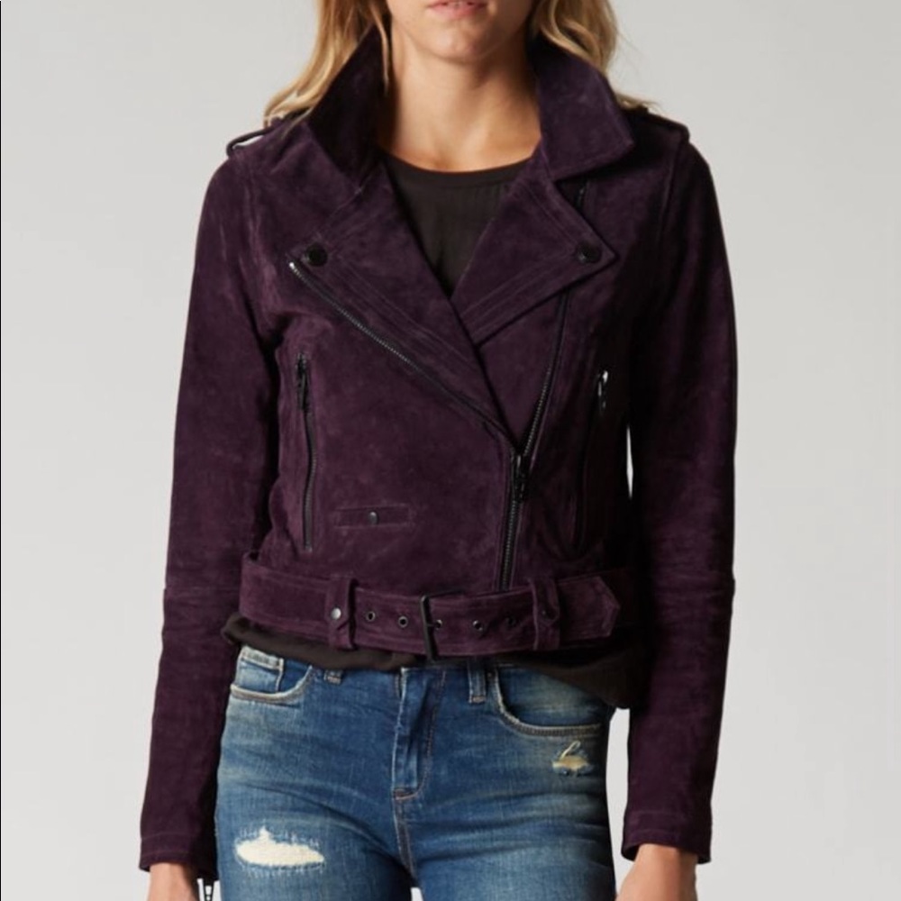BLANKNYC PURPLE TWILIGHT SUEDE JACKET